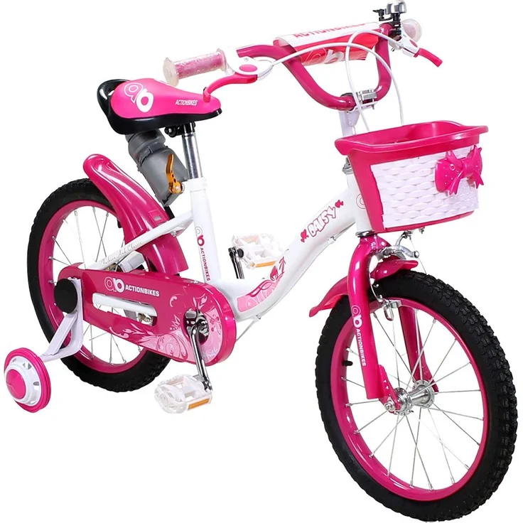 Actionbikes Kinderfahrrad Daisy 16 Zoll Kinder Fahrrad Kinderrad Stützräder Korb – Bild 1