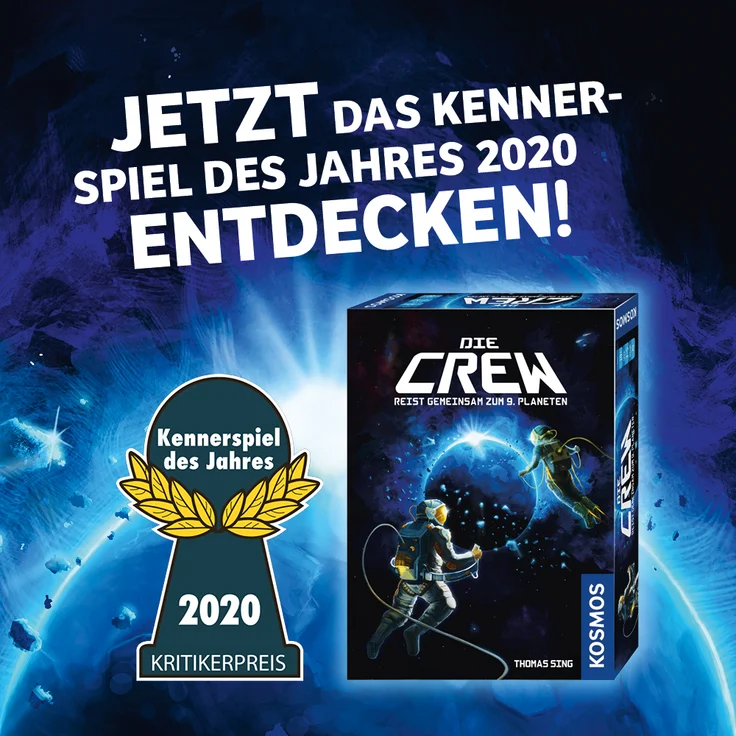 KOSMOS 'Die Crew' Kartenspiel, ab 10 Jahren, 2 - 5 Spieler, 20 min Spielzeit, Kennerspiel des Jahres 2020 – Bild 5