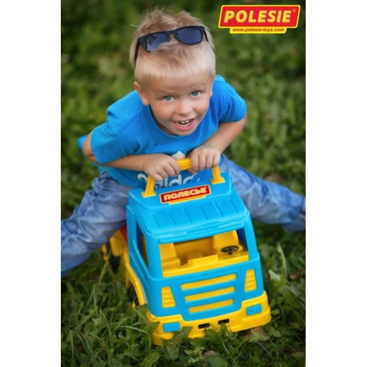 Polesie 6614 'Premium Racer' Rutscher, Sand-LKW, 68 x 25 x 32 cm, ab 12 Monaten, maximal belastbar bis 50 kg, inkl. großer Ladefläche – Bild 5