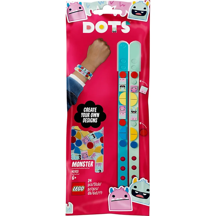 LEGO DOTS™ 41923 'Monster Freundschaftsarmbänder', 34 Teile, ab 6 Jahren, unzählige Design-Möglichkeiten – Bild 2