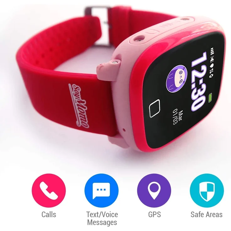 SoyMomo H2O Kinder-Smartwatch GPS, Einheitsgröße, Silikonarmband, Rosa – Bild 2