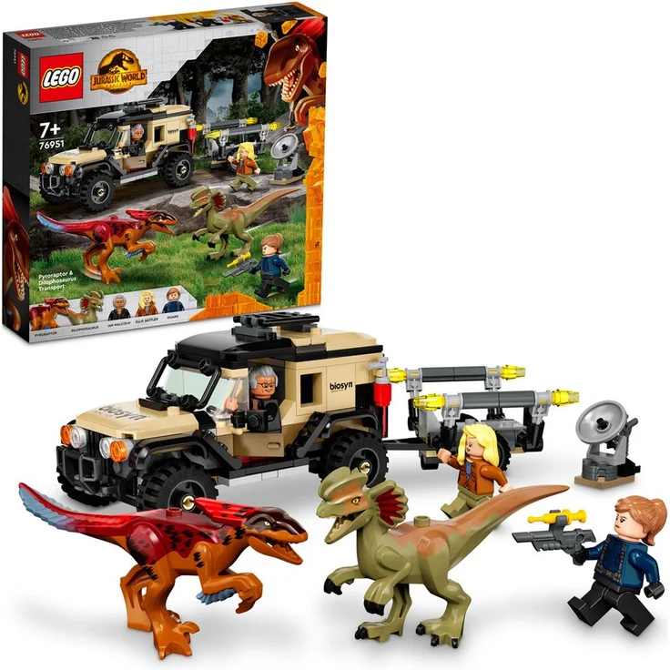 Lego Jurassic World 76951 'Pyroraptor & Dilophosaurus Transport', 254 Teile, ab 7 Jahren – Bild 1