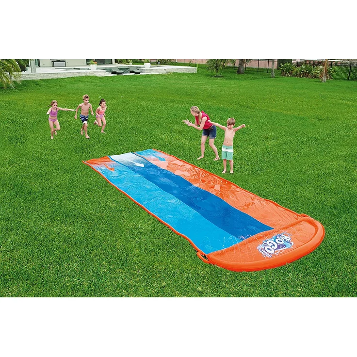 Bestway H2OGO! 'Triple' 3er-Wasserrutsche, 488 x 207 cm, integrierter Wassersprinkler, einfacher Anschluss an Gartenschlauch – Bild 8