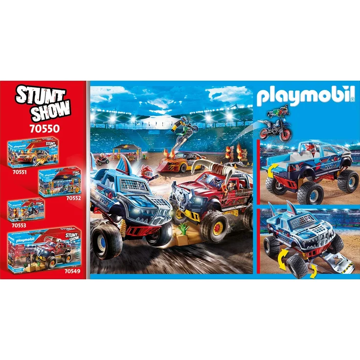 Playmobil Stuntshow 70550 'Stuntshow Monster Truck Shark', 45 Teile, ab 4 Jahren - Preisvergleich – Bild 2