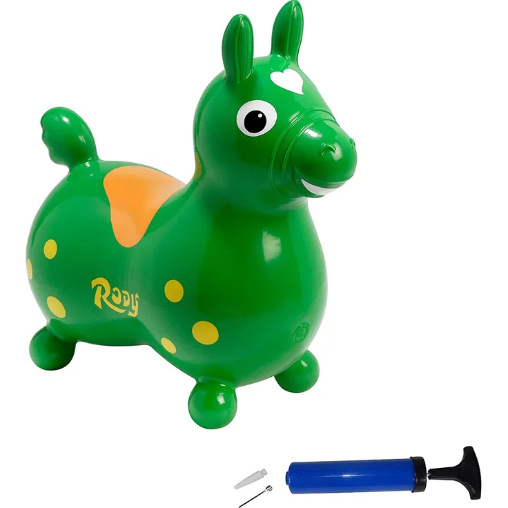 Rody Hüpfpferd + inkl. Pumpe von ATC, Sprungpferd Cavallo Ledraplastic Gymnic (grün)