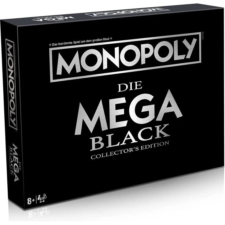 Monopoly 'Mega Black Edition' Brettspiel, ab 8 Jahren, 2-6 Spieler, 60-90 min Spielzeit, deutsch – Bild 1