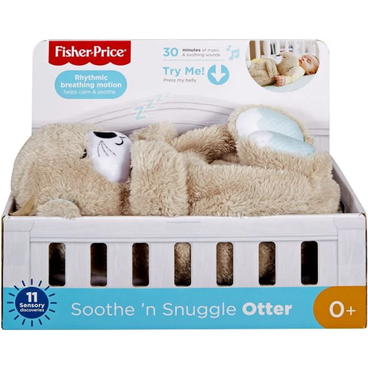 Mattel Fisher-Price Schlummer-Otter Einschlafhilfe, mit beruhigender Musik und rhythmischen Bewegungen zur Beruhigung, ab der Geburt – Bild 2