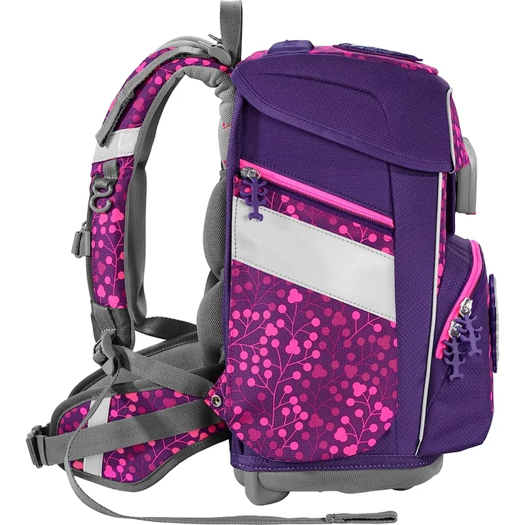 Step by Step Space 'Butterfly Night Ina', Schulranzen-Set, 5-teilig, 20 Liter, Shine-Edition, Lila – Bild 4