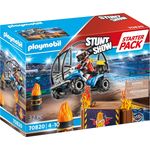 PLAYMOBIL Stuntshow 70820 Starter Pack 'Quad mit Feuerrampe', 32 Teile, ab 4 Jahren