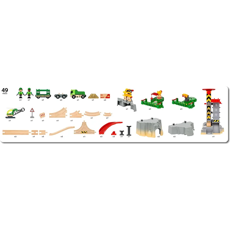 BRIO World 36010 Gebirgs-Frachten Set Deluxe - Riesiger Eisenbahn-Spaß auf mehreren Ebenen mit zwei Kränen, Frachtverlad - Preisvergleich – Bild 4