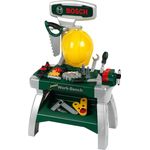 Theo Klein 8612 Bosch Werkbank Junior 2+, mit Helm und Werkzeug, L 49 cm x B 29 cm x H 71 cm, ab 2 Jahren