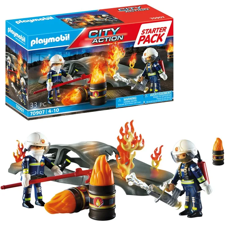 Playmobil City Action 70907 'Starter Pack Feuerwehrübung', 33 Teile, ab 4 Jahren