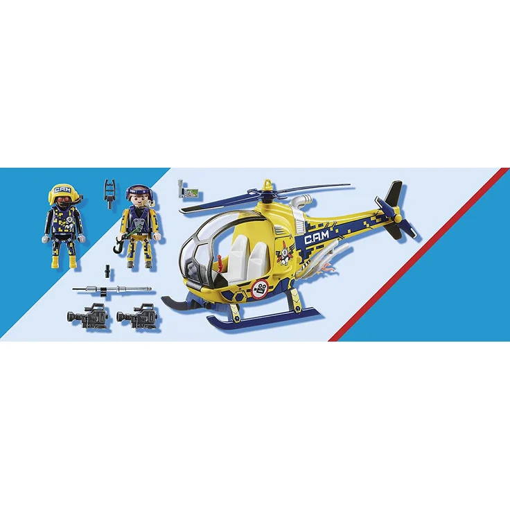 Playmobil Stuntshow 70833 'Filmcrew-Helikopter', 36 Teile, ab 5 Jahren - Preisvergleich – Bild 2