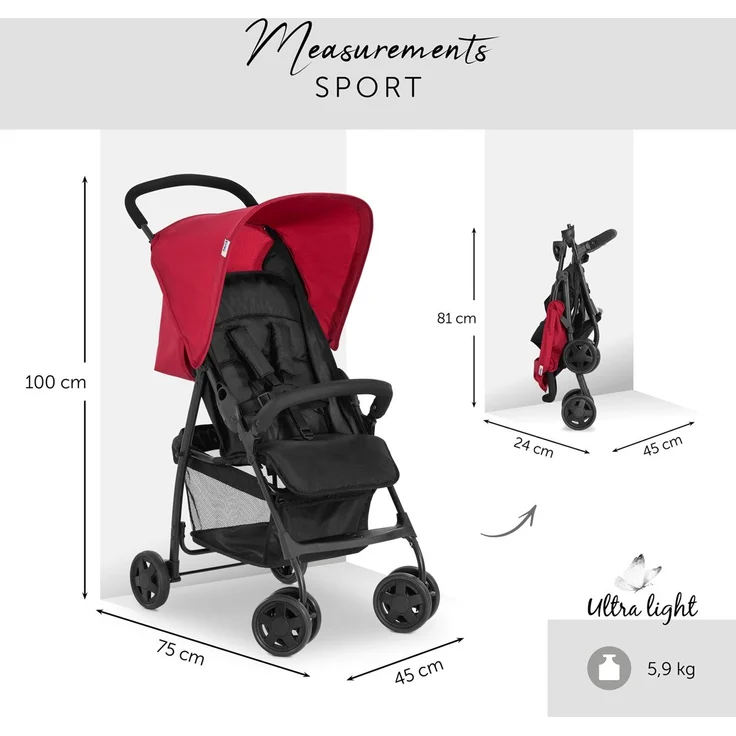 Hauck Essential Buggy Sport red – Bild 3
