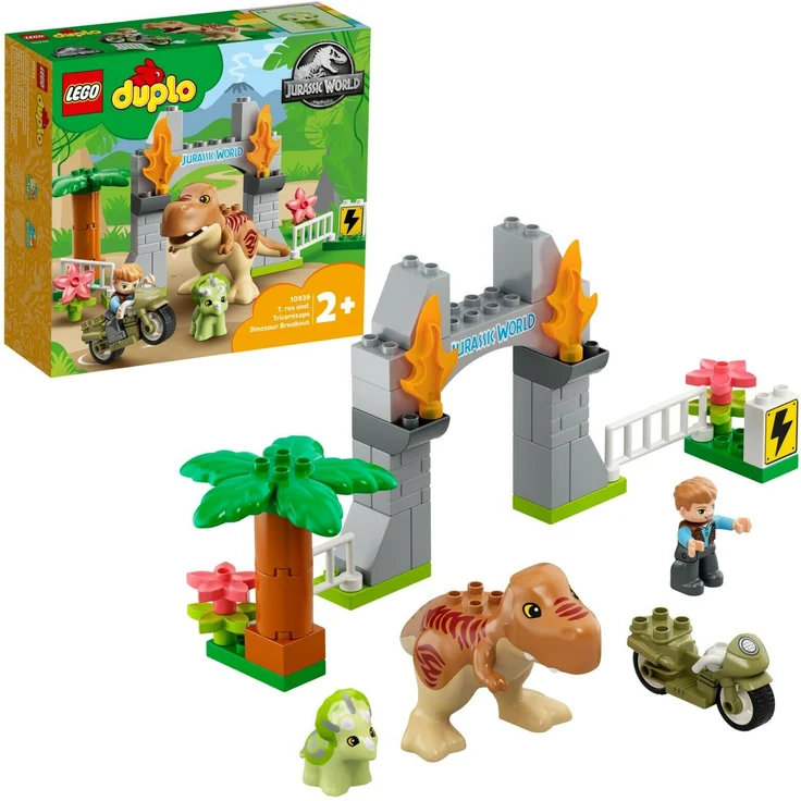 LEGO DUPLO 10939 'Ausbruch des T. rex und Triceratops', 36 Teile, ab 2 Jahren – Bild 1