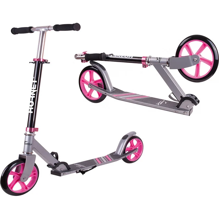 Hudora 'Hornet 200' Scooter, ab 6 Jahren, höhenverstellbar bis 101 cm, klappbar, max. belastbar bis 100 kg, pink – Bild 3