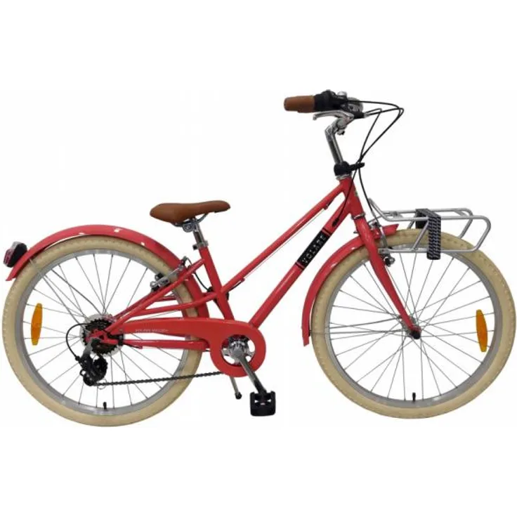 Volare Melody Kinderfahrrad - Mädchen - 24 Zoll - Rot - 6 Gänge - Prime Collection