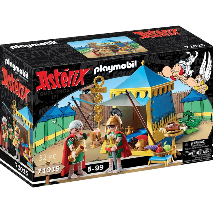 Playmobil Asterix 71015 'Asterix: Anführerzelt mit Generälen', 52 Teile, ab 5 Jahren