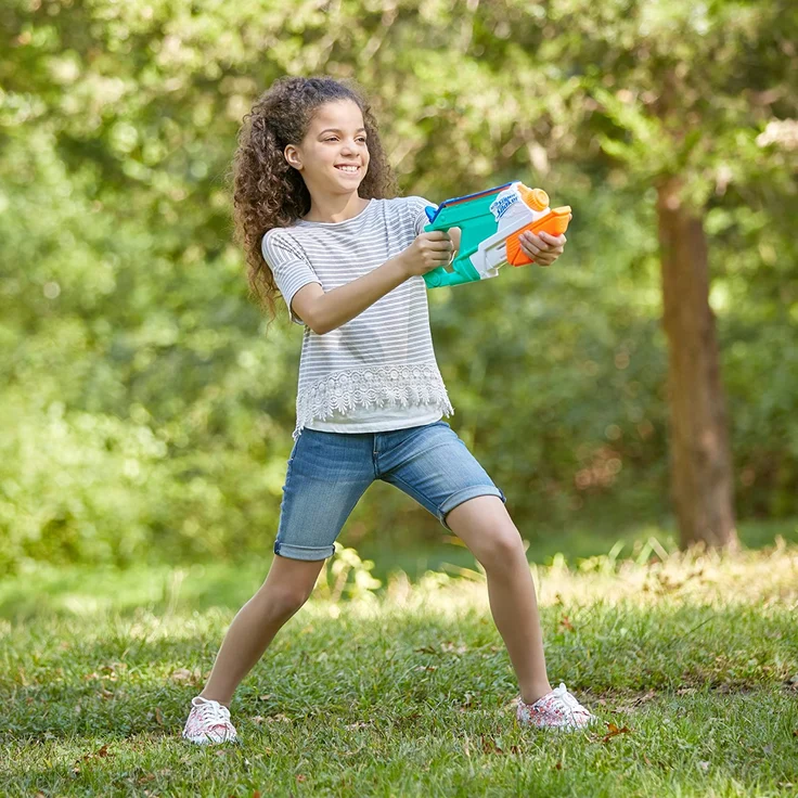 Nerf Super Soaker 'Splash Mouth' Wasserblaster, mit 0,5 Liter Wassertank, zwei Spritzmodi, Wasserstrahl und Splash-Attacke, ab 6 Jahren – Bild 6