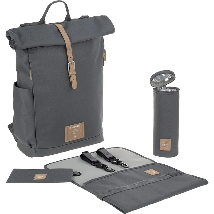 LÄSSIG Wickelrucksack mit Wickelunterlage Anthracite – Bild 1