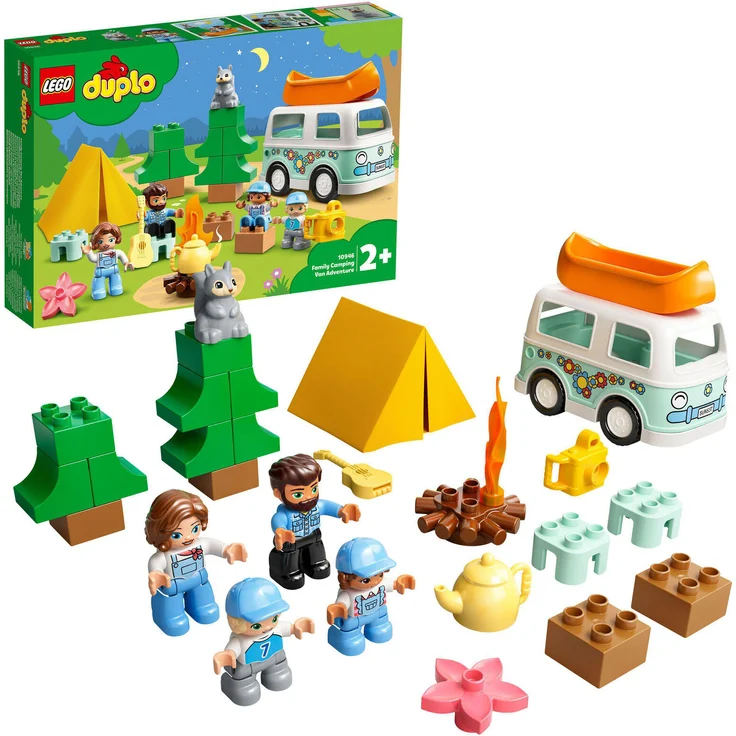 LEGO DUPLO 10946 'Familienabenteuer mit Campingbus', 30 Teile, ab 2 Jahren – Bild 1
