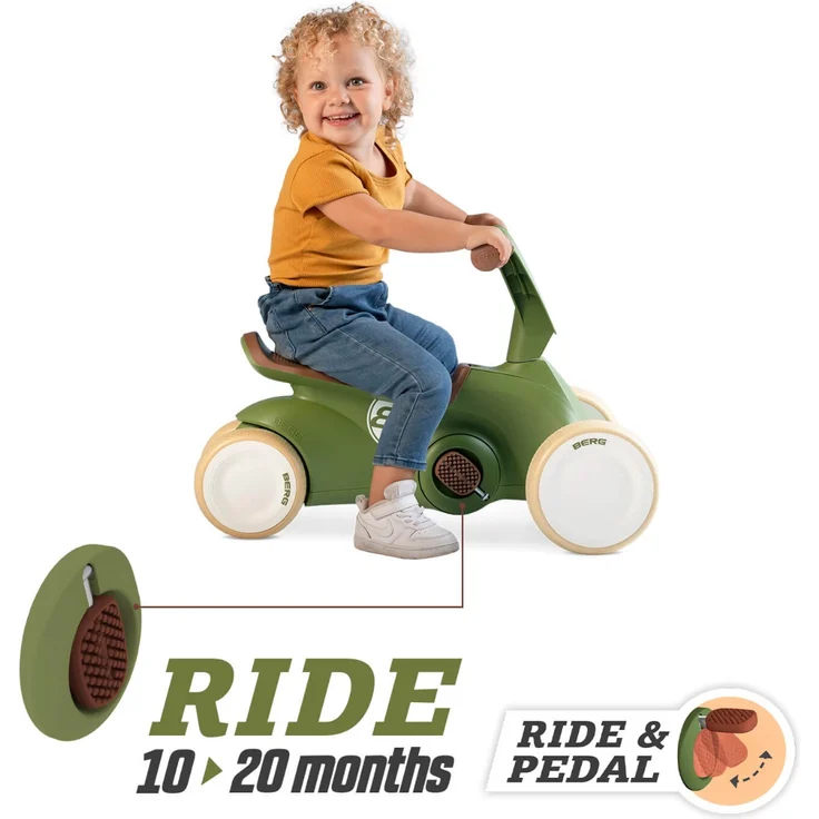 Berg 24.50.08.00 'BERG GO² RETRO GREEN "Ride & Pedal"' ab 10 Monaten, bis 20 kg belastbar, grün – Bild 3