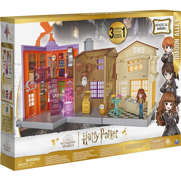 Wizarding World Harry Potter - Diagon Alley (Winkelgasse) Spielset mit Licht und Sound sowie 2 Sammelfiguren Aktion/Abenteuer 6 Jahr(e) AAA Mehrfarbig