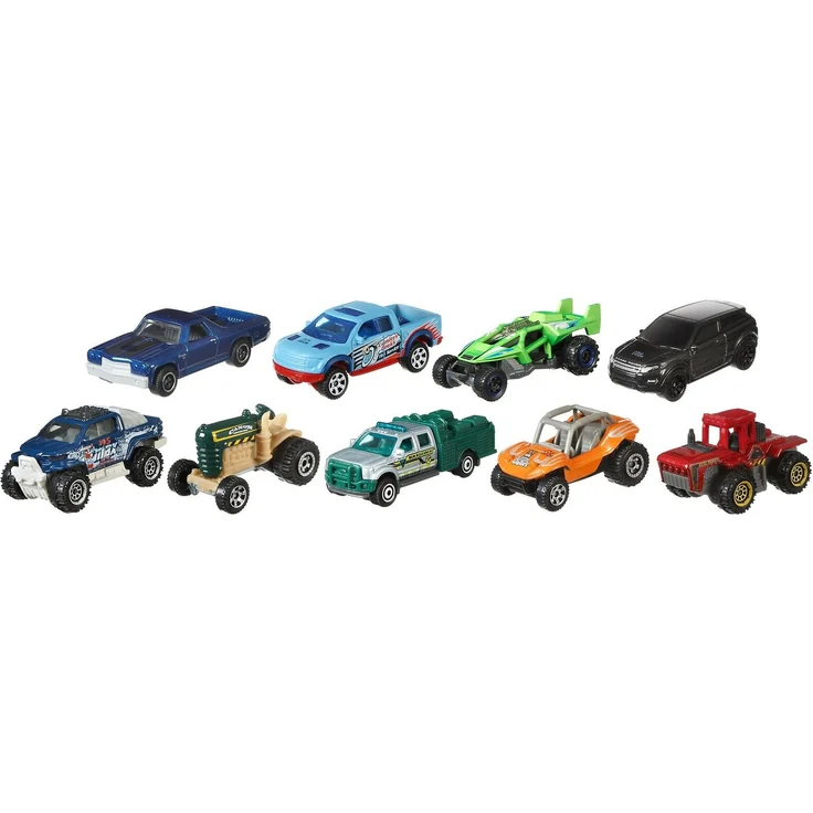 Matchbox X7111 - 9er Pack Fahrzeuge Geschenkset Sortiment, zufällige Auswahl, je 9 Spielzeugautos, Auto Spielzeug ab 3 Jahren – Bild 4