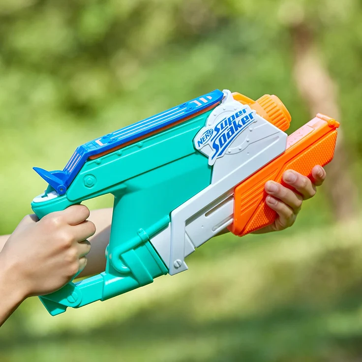 Nerf Super Soaker 'Splash Mouth' Wasserblaster, mit 0,5 Liter Wassertank, zwei Spritzmodi, Wasserstrahl und Splash-Attacke, ab 6 Jahren – Bild 5
