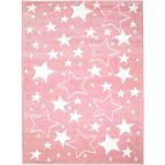 carpet city Kinderteppich Glanzgarn mit Sterne in Rosa 160x230 cm