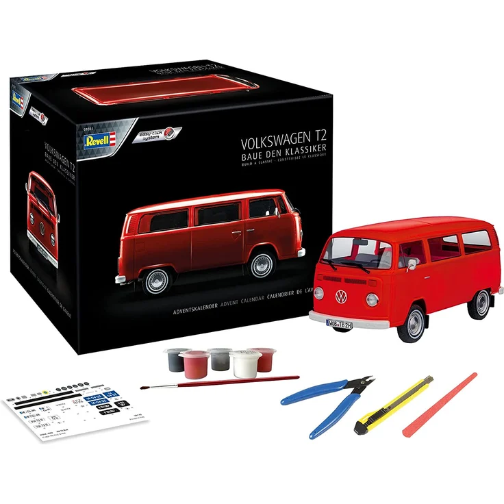 Revell 01034 'Adventskalender VW T2 Bus 2021', 1:24, 109 Teile, ab 10 Jahren – Bild 1