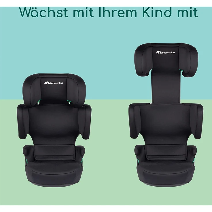 Bebeconfort Road Safe i-Size Sitzerhöhung, i-Size-Kindersitz, Installation mit Sicherheitsgurt, ab 3,5 Jahre bis zu 12 Jahren, 15-36 kg, 100-150 cm, Full Black – Bild 2