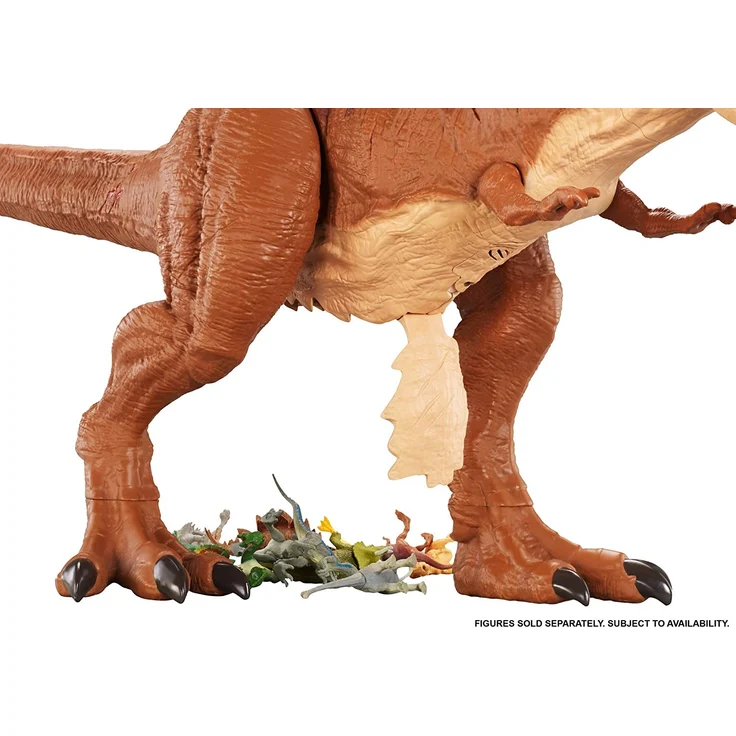 Mattel FMM63 - Jurassic World Dinosaurier Spielzeug Riesendino Tyrannosaurus Rex, riesiger T-Rex Dinosaurier, ca. 90 cm – Bild 3