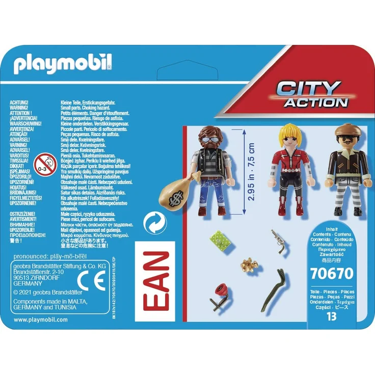 Playmobil City Action 70670 'Figurenset Ganoven', 13 Teile, ab 4 Jahren – Bild 4