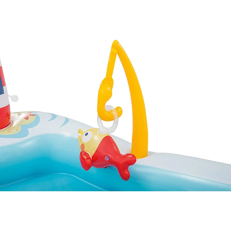 Intex 'Playcenter Fishing Fun' Planschbecken, 218 x 188 x 99 cm, ab 3 Jahren, inkl. Rutsche, Palme, Leuchtturm und Zubehör – Bild 4