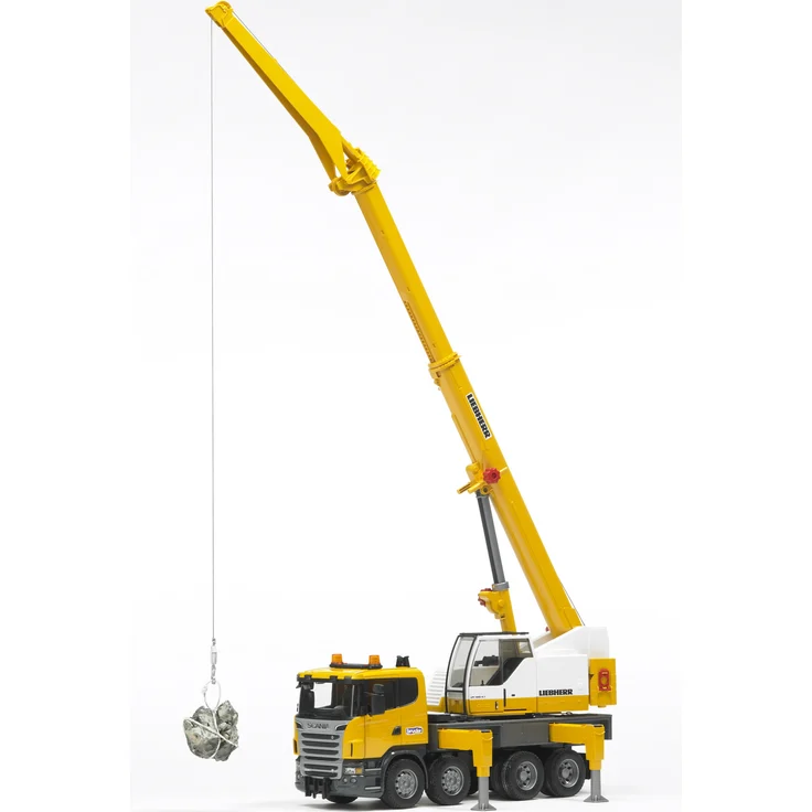 Bruder 03570 'SCANIA R-Serie Liebherr Kran-LKW mit Light and Sound Modul', 1:16, ab 4 Jahren, gelb – Bild 4