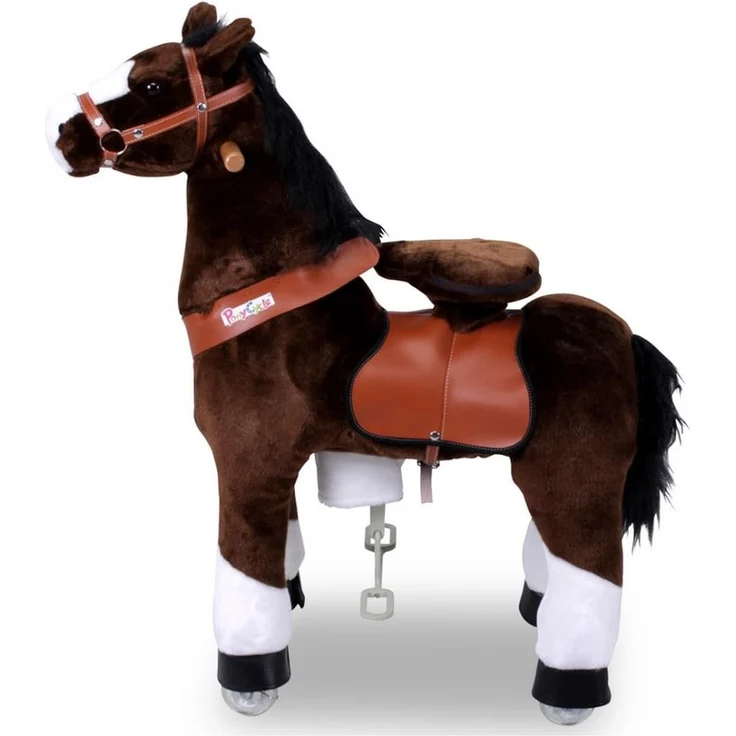Ponycycle Mister Ed" Pferd Braun small Schaukelpferd auf Rollen mit Sound (U-Serie Modell 2022)" – Bild 4