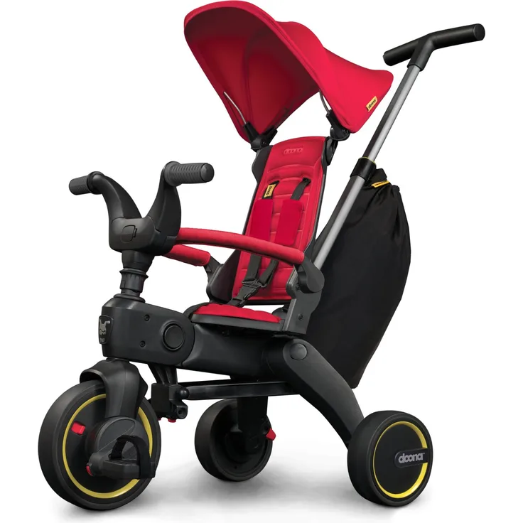 Doona 'Liki Trike S3' Kinderdreirad, ab 10 Monaten, zusammenklappbar, mit Lenkstange, Flame Red
