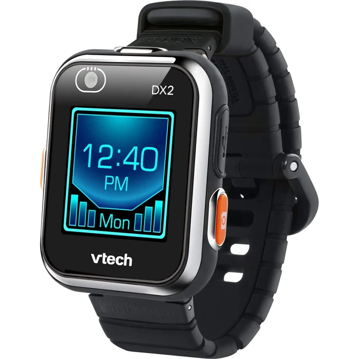 Vtech 'Kidizoom Smart Watch DX2', ab 5 Jahren, LCD Farb-Touchdisplay (1,41", 128 x 128 Pixel), inkl. vielen lustigen Uhrmotiven zum Wechseln und aufregenden Bewegungsspielen, schwarz – Bild 2