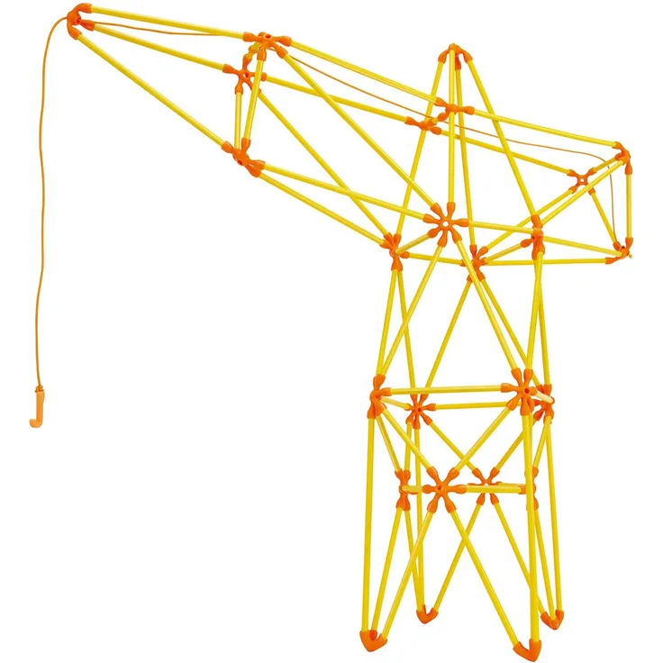 Hape E5562 - Flexistix-Bausatz Auslegerkran aus Bambusstäben - Konstruktionsspielzeug