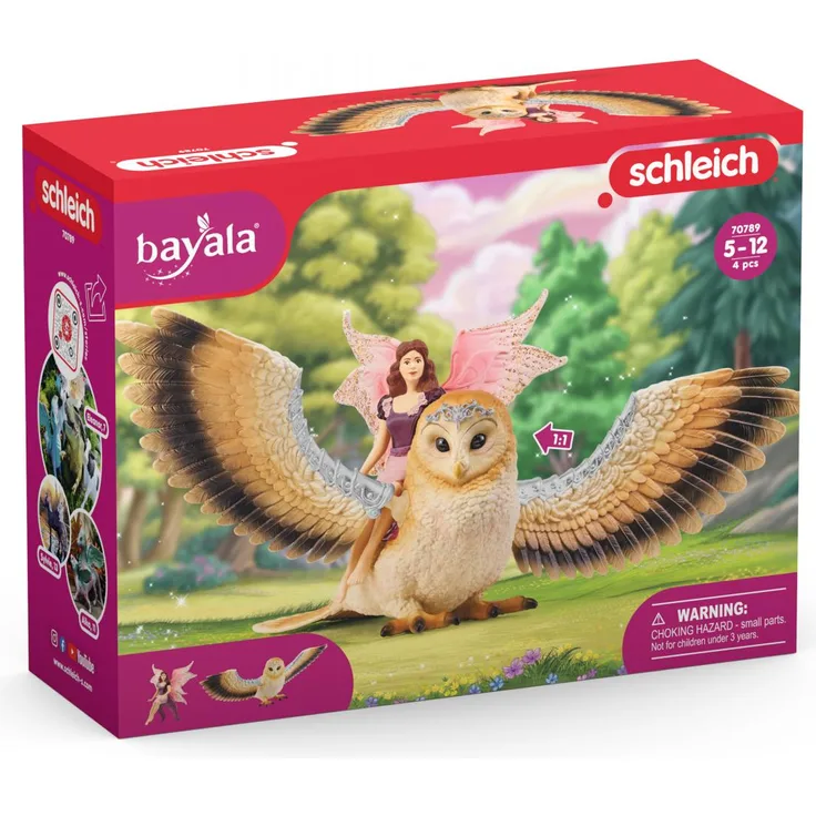 Schleich Bayala 70789 'Elfe auf Glitzer-Eule V2', ab 5 Jahren, 4 Teile - Preisvergleich