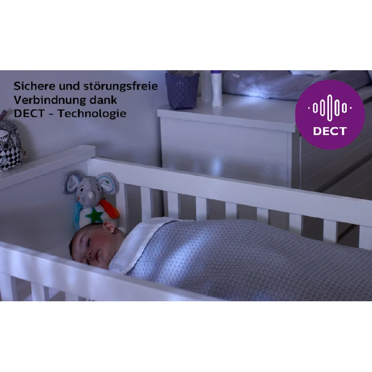 Philips Avent 'SCD502/26' Babyphone, mit DECT-Technologie, Eco-Modus, 24 Std. Laufzeit, 300 m Reichweite – Bild 4