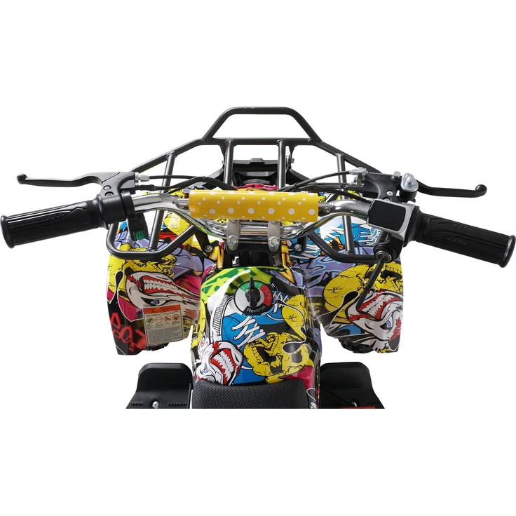 Elektro Quad Miniquad Kinder Atv Torino 1000Watt Pocketquad Racer Kid Pocketbike (Gelb Graffiti) – Bild 8