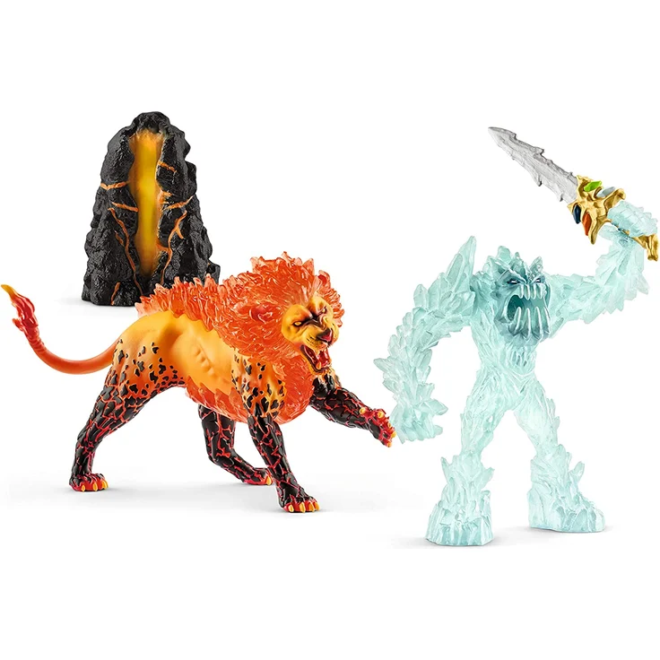 Schleich Eldrador 42455 'Kampf um die Superwaffe - Frostmonster vs. Feuerlöwe', ab 7 Jahren, 4 Teile – Bild 2