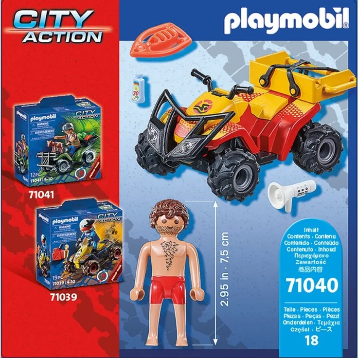 PLAYMOBIL City Action 71040 'Rettungsschwimmer-Quad', 18 Teile, ab 4 Jahren – Bild 2