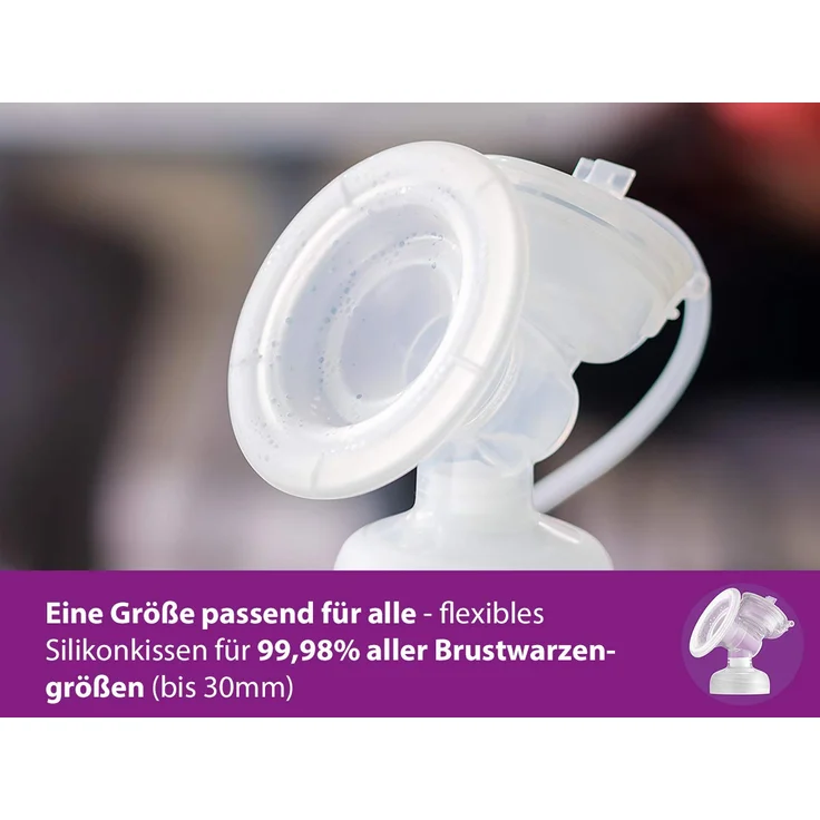 Philips Avent 'SCF395/11' Elektrische Milchpumpe Rosa, inkl. leiser Motor, Einzelpumpe, Stilleinlagen, 125 ml Flasche – Bild 5
