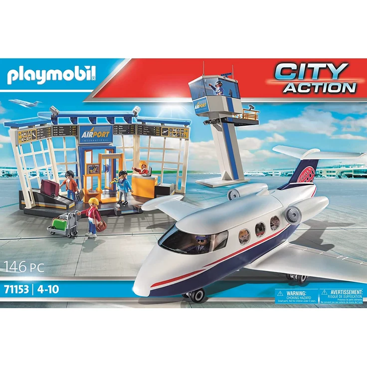 PLAYMOBIL City Action 71153 'Flughafen mit Flugzeug und Tower', 146 Teile, ab 4 Jahren – Bild 6