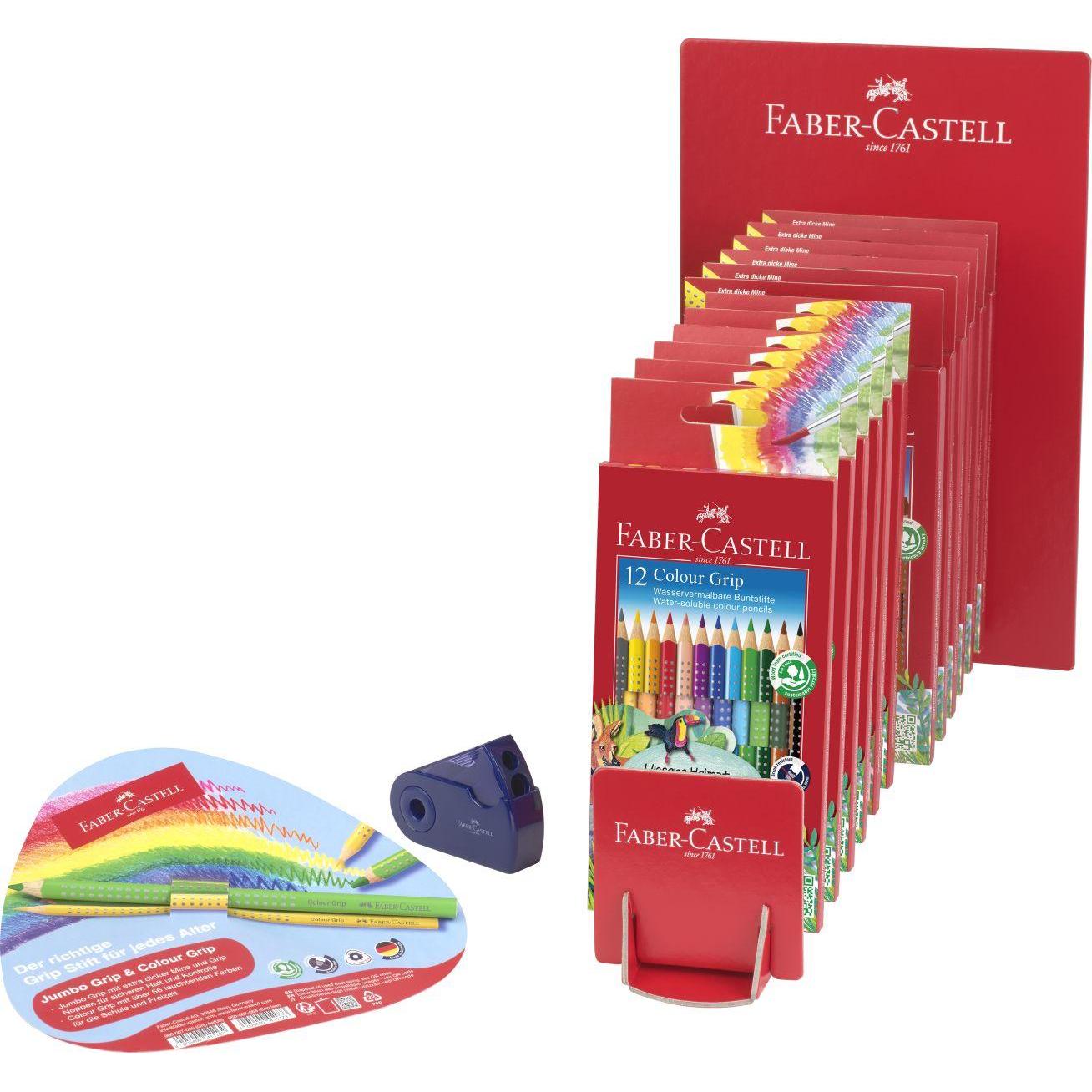 Faber-Castell Jumbo+Colour Grip, Schreibstifte Set mit 32 Farben, ergonomisch und rutschfester Griff