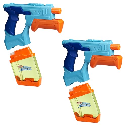 Super Soaker Nerf Dunk-Fill Wasserblaster 2er-Pack, 300 ml Tank-Kapazität mit Pump-Action und durchsichtigen Tanks
