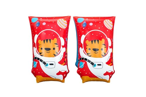 Bestway Schwimmflügel Astro Tiger™, Schwimmhilfen für Kinder 5-12 Jahre, futuristisches Tiger-Design, bequemes Tragen